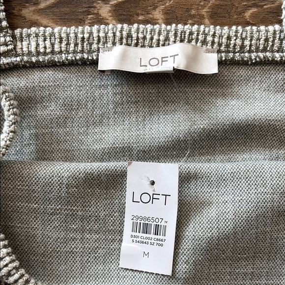 LOFT Women's Size Medium Gray Knit Bubble Tank Top NWT - Picture 5 of 8